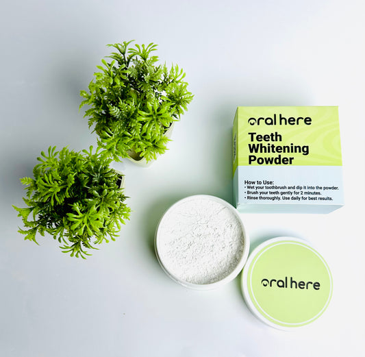 Oral Here Teeth Whitening Powder – Visible Results in 10 Days