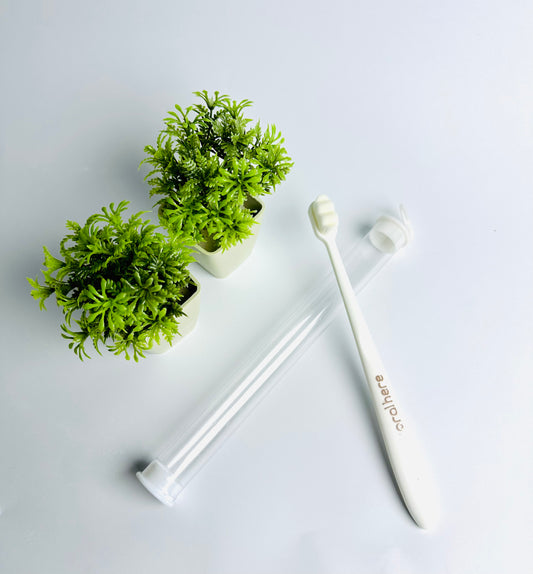Oral Here Soft Nano Toothbrush With Travel Case – Ultra Soft 12,000 Bristles!